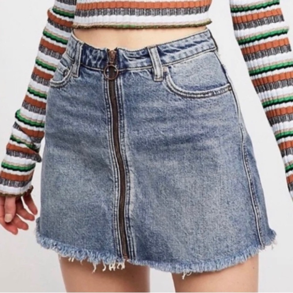 We the Free Denim Mini Skirt
